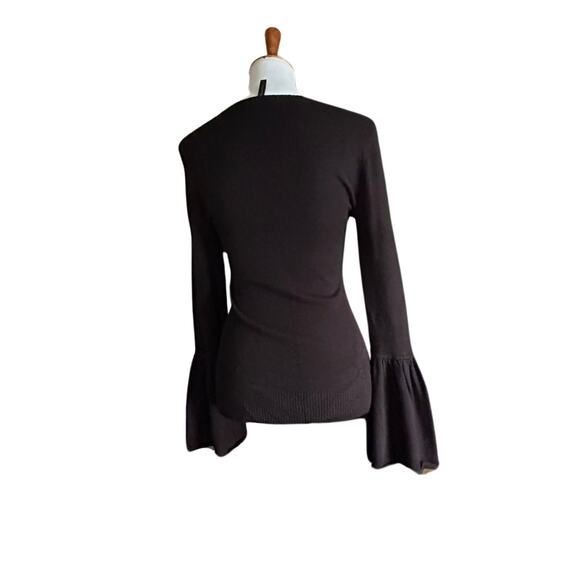 Flattering BCBG Max Azria Black Knit Top, Small - Picture 3 of 4